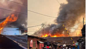 Kebakaran Hebat Landa Pasar Sentral Remu, Ratusan Lapak Pedagang Ludes