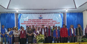 Ketua Dewan Adat Lantik Pengurus Perkumpulan Tanimbar Duan Lolat Papua Barat Daya Periode 2025–2030