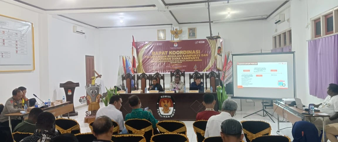 KPU Kabupaten Sorong Gelar Bimtek Pelaporan Dana Kampanye Pilkada 2024