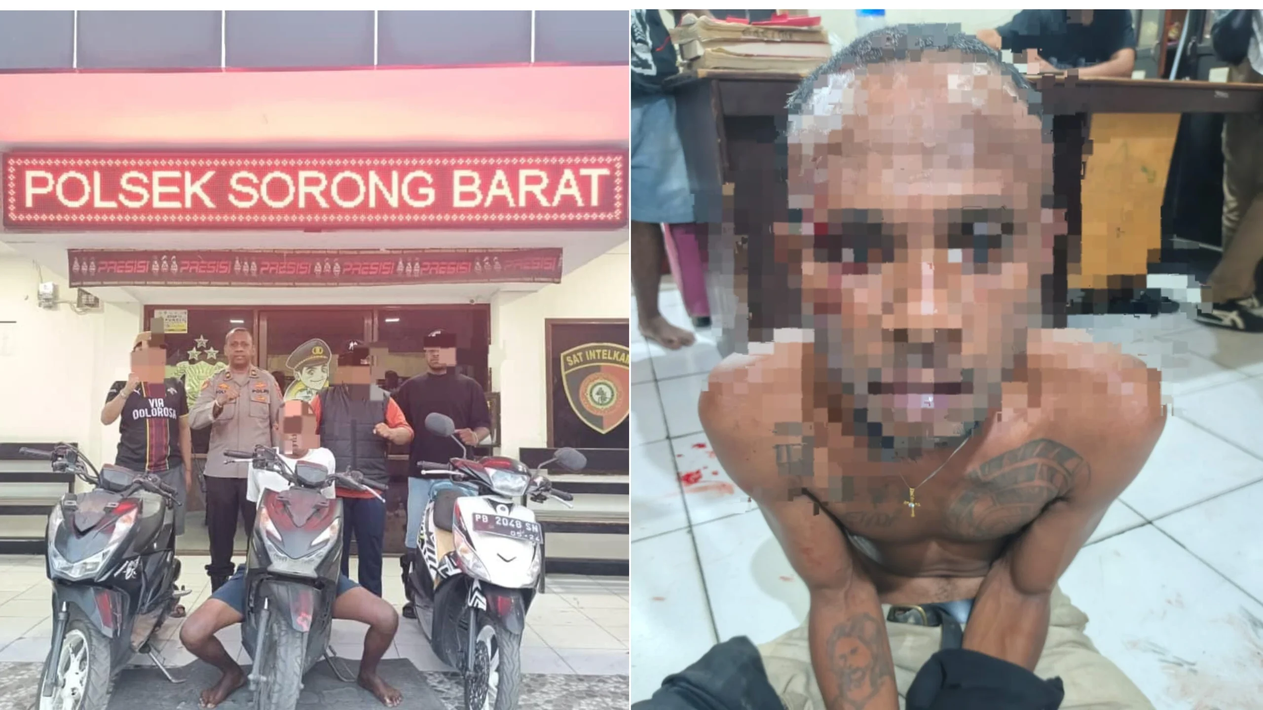 Team Elang Polsek Sorong Barat Tangkap Terduga Begal, Tiga Kasus Curas Berhasil Diungkap