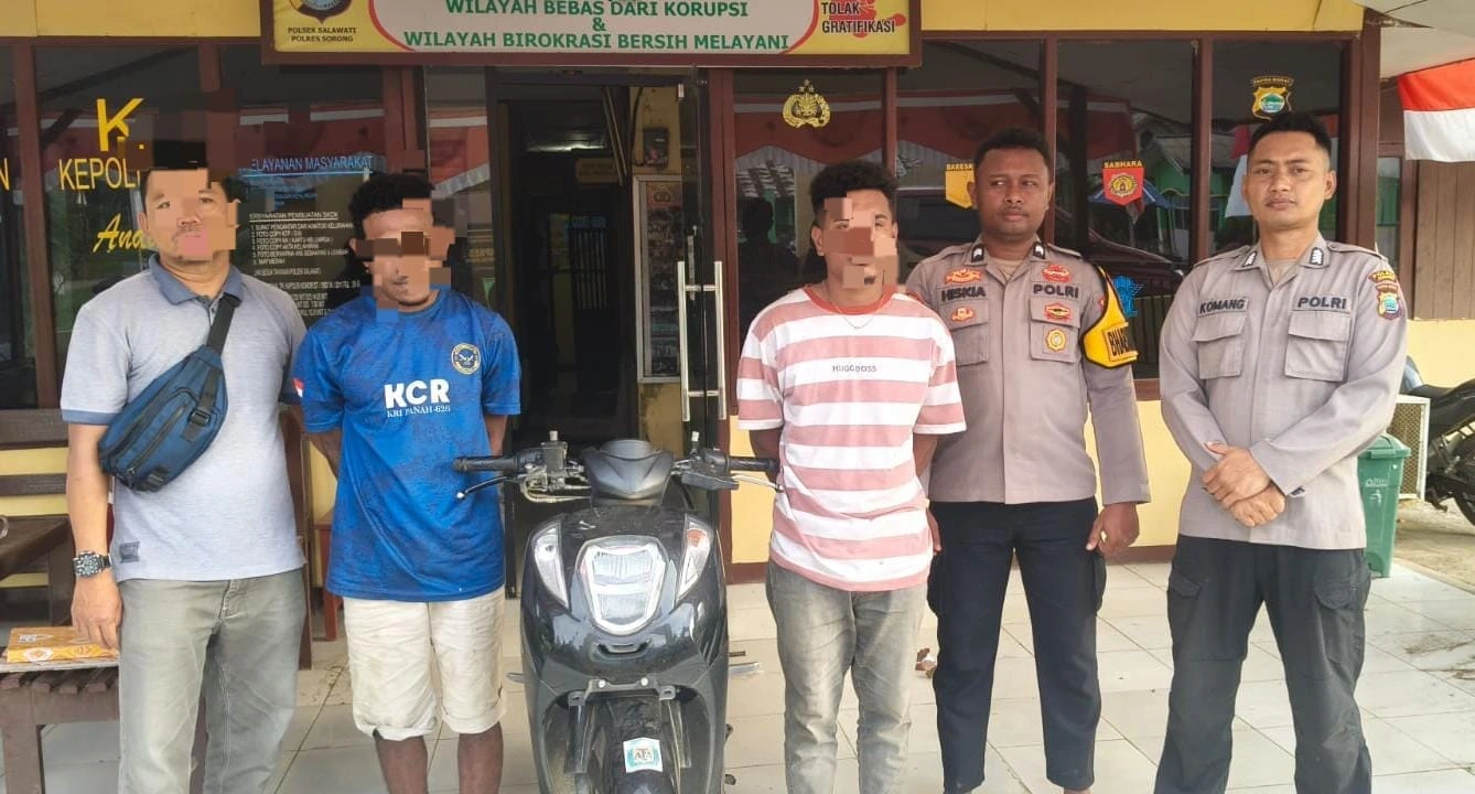 Team Paniki Polsek Sorong Timur Tangkap Terduga Spesialis Curanmor, Honda Genio Curian Disita