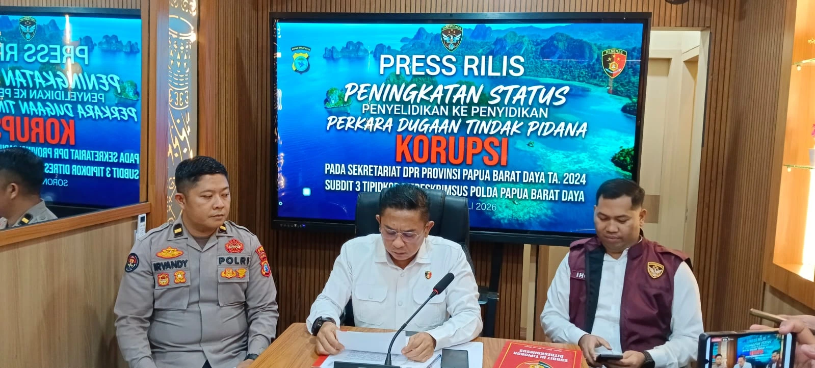 Polda Papua Barat Daya Naikkan Dugaan Korupsi Sekretariat DPRP ke Penyidikan, Kerugian Negara Diperkirakan Rp6,5 Miliar