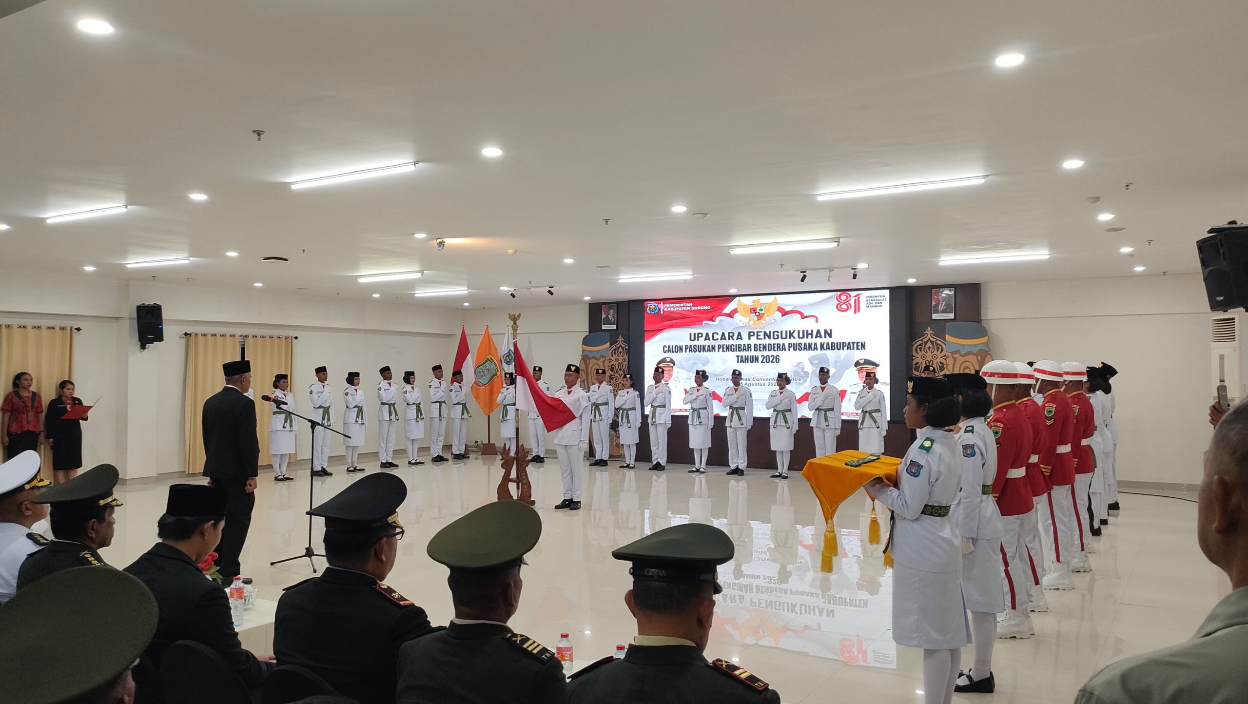 Paskibraka Kabupaten Sorong 2026 Resmi Dikukuhkan, Siap Jalankan Tugas HUT RI ke-81