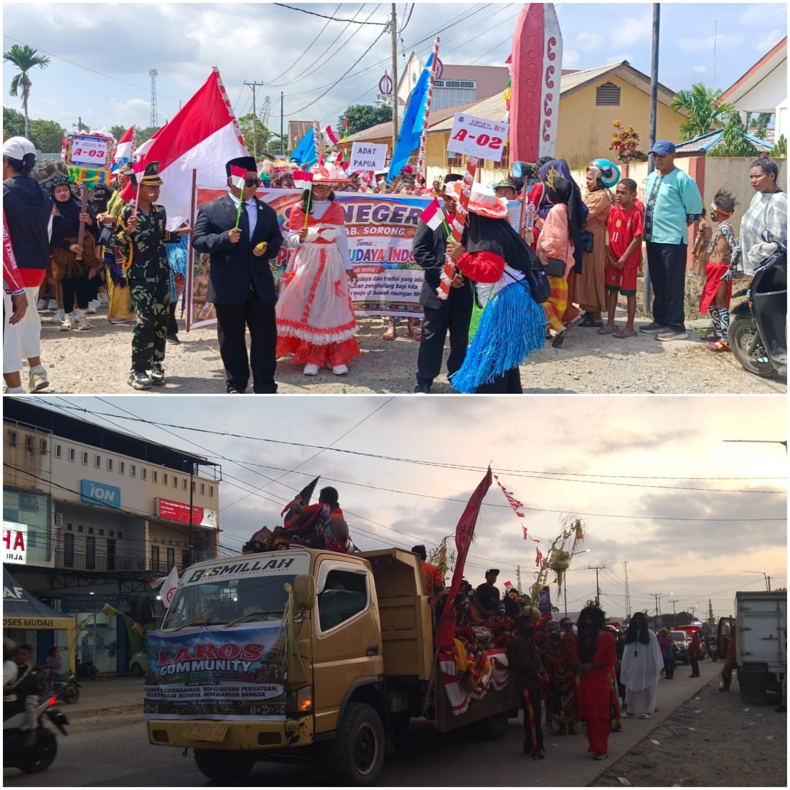 Karnaval Semarak Nusantara Meriahkan HUT RI ke-81 di Kabupaten Sorong