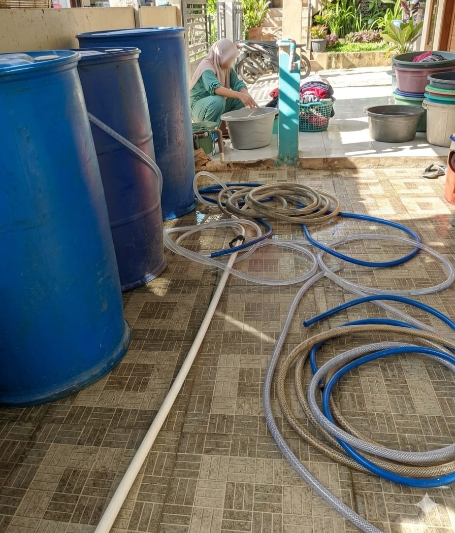 Dapur MBG Salurkan Air Bersih, Bantu Warga JMP Terdampak Kemarau Panjang