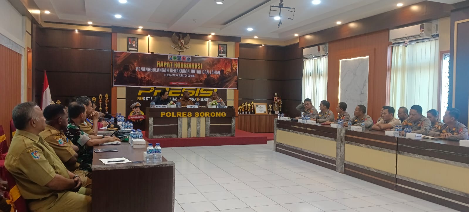 Gelar Rakor Lintas Sektoral, Polres Sorong Dorong Pembentukan Satgas dan Posko Khusus Karhutla