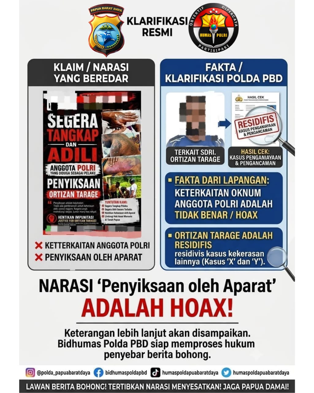 Polisi Pastikan Tak Ada Laporan Penganiayaan Terhadap OT, Data Perkara Kembali Dicek
