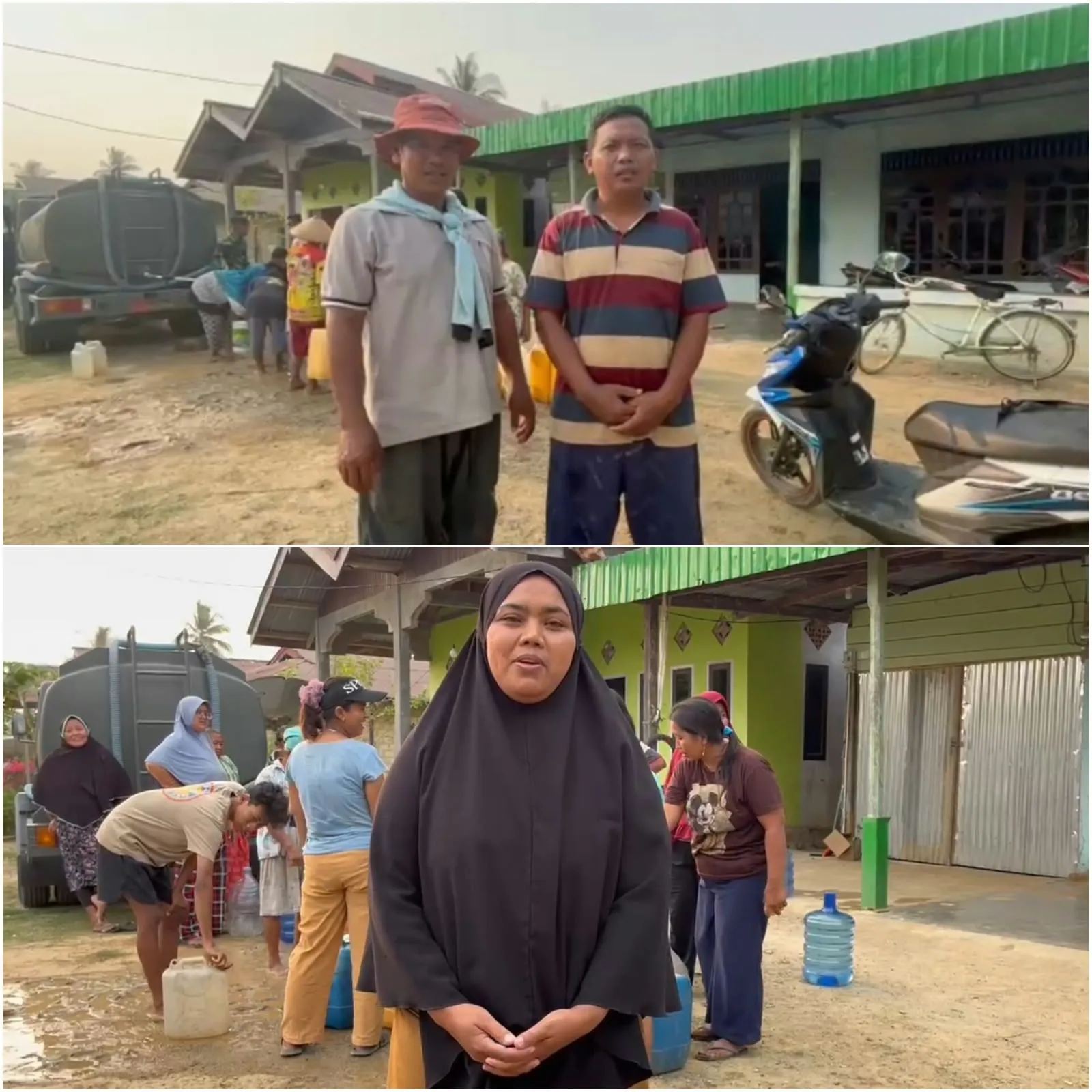 Empat Bulan Dilanda Kemarau Panjang, Kepala Kampung Walal Apresiasi Bantuan Air Bersih Yonif TP 806/SI